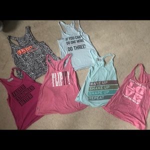 Bundle of 6 workout tanks. Beachbody
